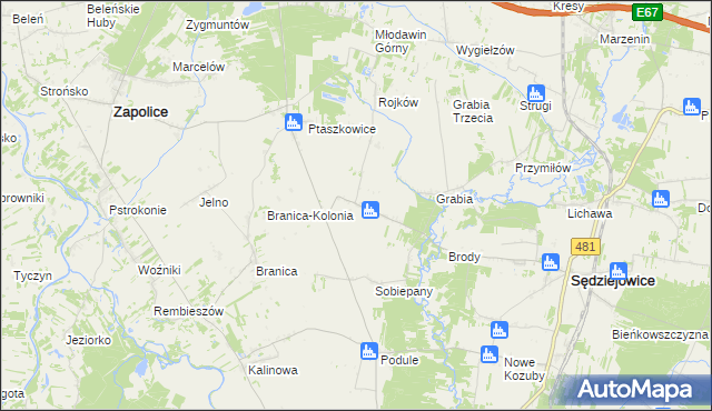 mapa Brzeski gmina Sędziejowice, Brzeski gmina Sędziejowice na mapie Targeo