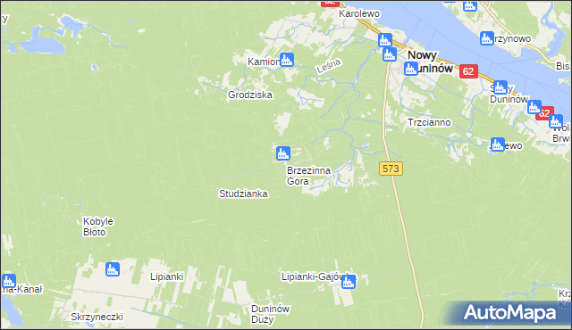 mapa Brzezinna Góra, Brzezinna Góra na mapie Targeo