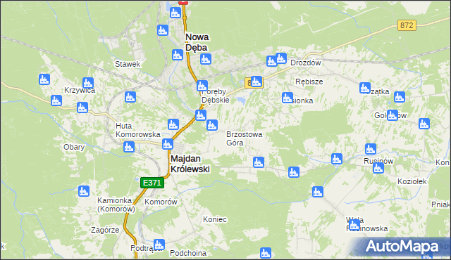 mapa Brzostowa Góra, Brzostowa Góra na mapie Targeo