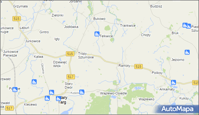 mapa Brzozówka gmina Stary Targ, Brzozówka gmina Stary Targ na mapie Targeo
