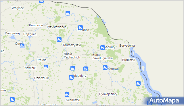 mapa Buda Zawidugierska, Buda Zawidugierska na mapie Targeo