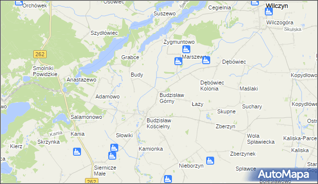 mapa Budzisław Górny, Budzisław Górny na mapie Targeo