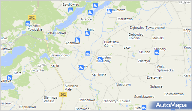mapa Budzisław Kościelny, Budzisław Kościelny na mapie Targeo