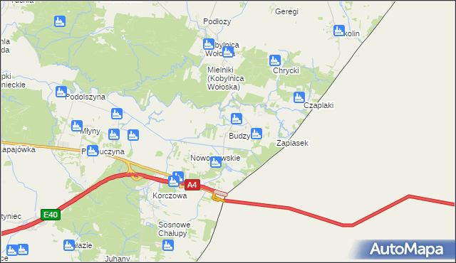 mapa Budzyń gmina Radymno, Budzyń gmina Radymno na mapie Targeo