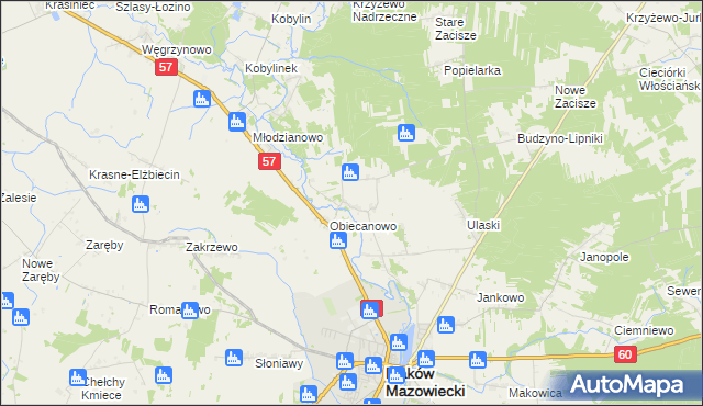 mapa Budzyno, Budzyno na mapie Targeo