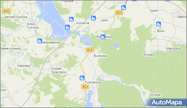 mapa Buradów, Buradów na mapie Targeo