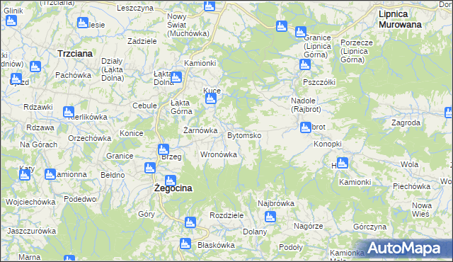mapa Bytomsko, Bytomsko na mapie Targeo