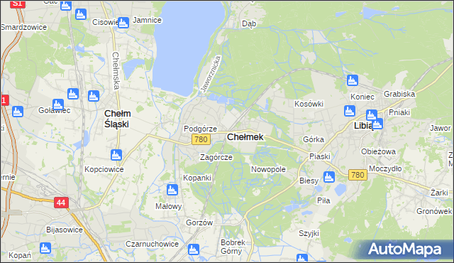 mapa Chełmek powiat oświęcimski, Chełmek powiat oświęcimski na mapie Targeo