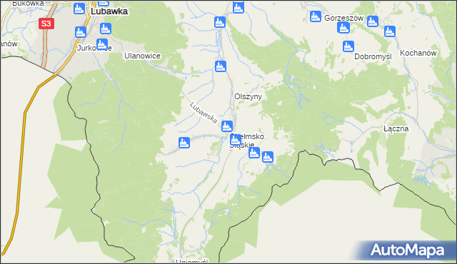 mapa Chełmsko Śląskie, Chełmsko Śląskie na mapie Targeo