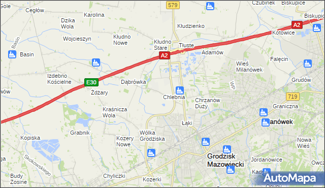 mapa Chlebnia, Chlebnia na mapie Targeo
