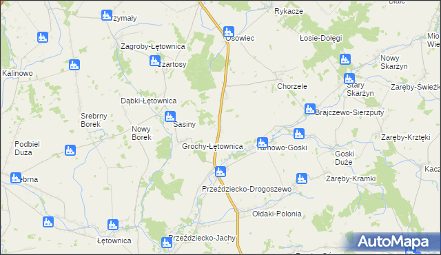 mapa Chmiele-Pogorzele, Chmiele-Pogorzele na mapie Targeo