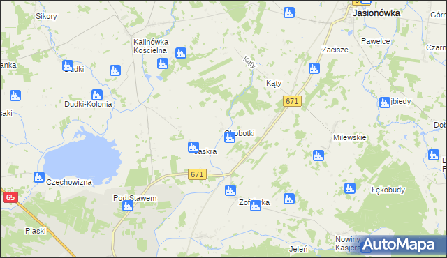 mapa Chobotki, Chobotki na mapie Targeo