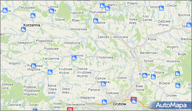 mapa Chodorowa, Chodorowa na mapie Targeo