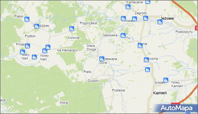 mapa Cholewiana Góra, Cholewiana Góra na mapie Targeo