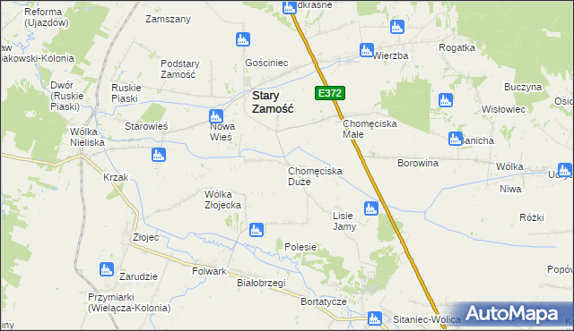 mapa Chomęciska Duże, Chomęciska Duże na mapie Targeo