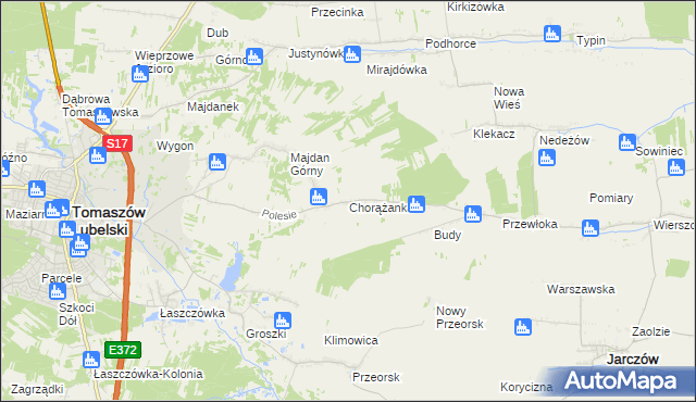 mapa Chorążanka, Chorążanka na mapie Targeo