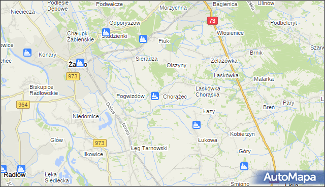 mapa Chorążec, Chorążec na mapie Targeo