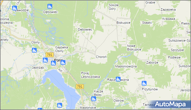 mapa Choroń, Choroń na mapie Targeo