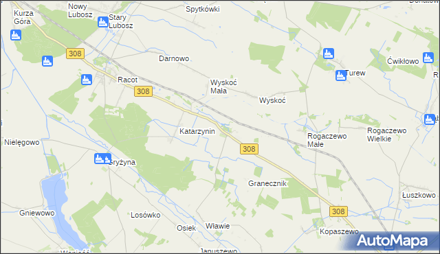 mapa Choryń, Choryń na mapie Targeo
