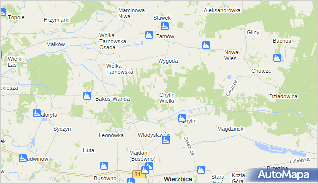 mapa Chylin Wielki, Chylin Wielki na mapie Targeo