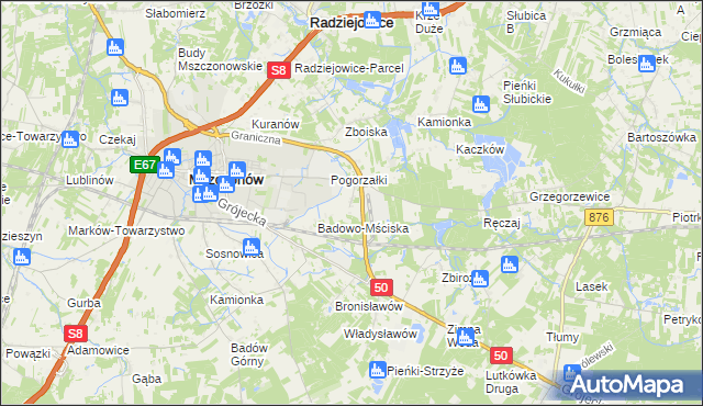 mapa Ciemno-Gnojna, Ciemno-Gnojna na mapie Targeo