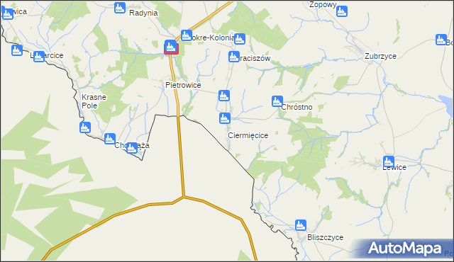 mapa Ciermięcice, Ciermięcice na mapie Targeo
