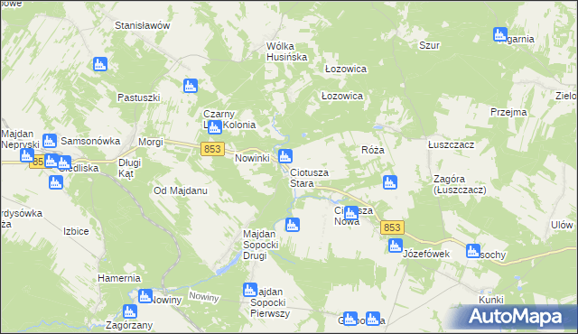 mapa Ciotusza Stara, Ciotusza Stara na mapie Targeo