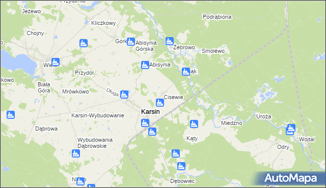 mapa Cisewie, Cisewie na mapie Targeo