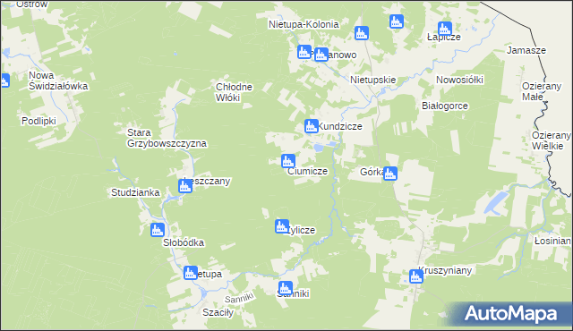 mapa Ciumicze, Ciumicze na mapie Targeo