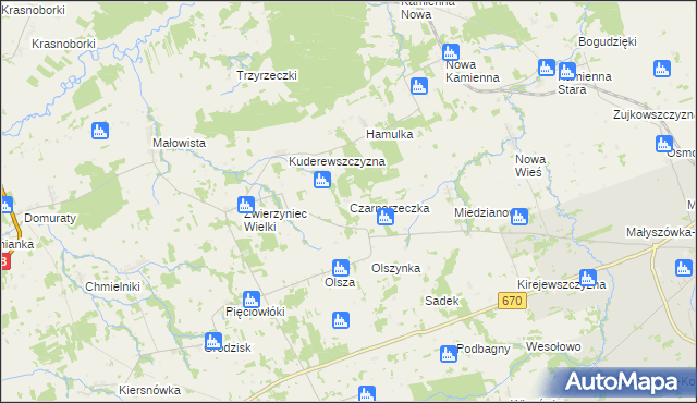 mapa Czarnorzeczka, Czarnorzeczka na mapie Targeo