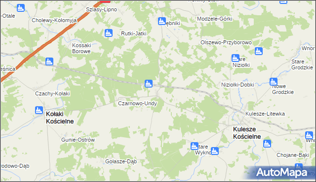 mapa Czarnowo-Biki, Czarnowo-Biki na mapie Targeo