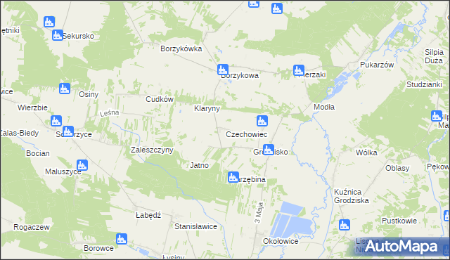 mapa Czechowiec, Czechowiec na mapie Targeo