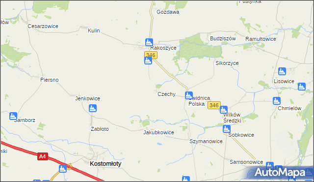 mapa Czechy gmina Kostomłoty, Czechy gmina Kostomłoty na mapie Targeo