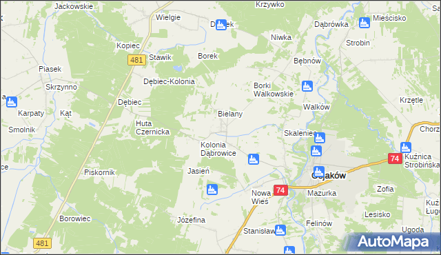 mapa Czernice gmina Osjaków, Czernice gmina Osjaków na mapie Targeo