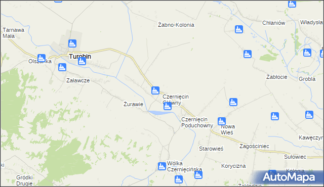 mapa Czernięcin Główny, Czernięcin Główny na mapie Targeo