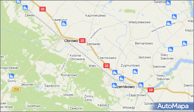 mapa Czernikówko, Czernikówko na mapie Targeo