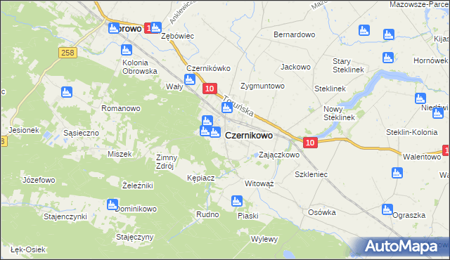 mapa Czernikowo, Czernikowo na mapie Targeo