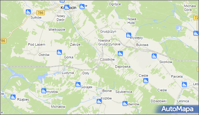 mapa Czostków gmina Krasocin, Czostków gmina Krasocin na mapie Targeo