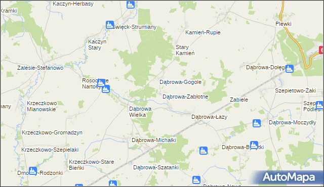 mapa Dąbrowa-Zabłotne, Dąbrowa-Zabłotne na mapie Targeo