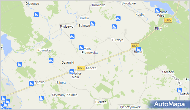 mapa Danowo gmina Rajgród, Danowo gmina Rajgród na mapie Targeo