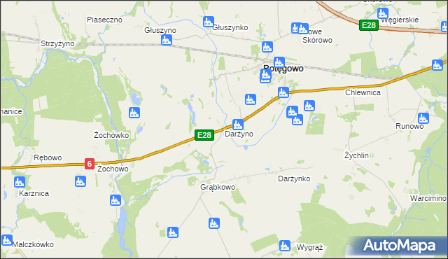mapa Darżyno, Darżyno na mapie Targeo