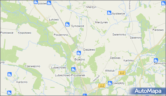 mapa Daszewo, Daszewo na mapie Targeo