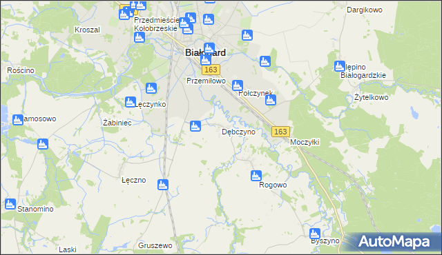 mapa Dębczyno, Dębczyno na mapie Targeo