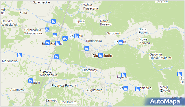 mapa Długosiodło, Długosiodło na mapie Targeo