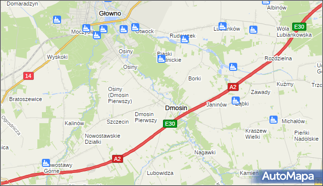 mapa Dmosin Drugi, Dmosin Drugi na mapie Targeo