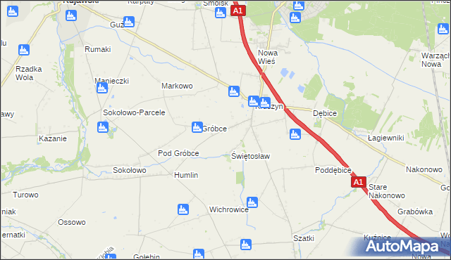 mapa Dobra Wola gmina Włocławek, Dobra Wola gmina Włocławek na mapie Targeo