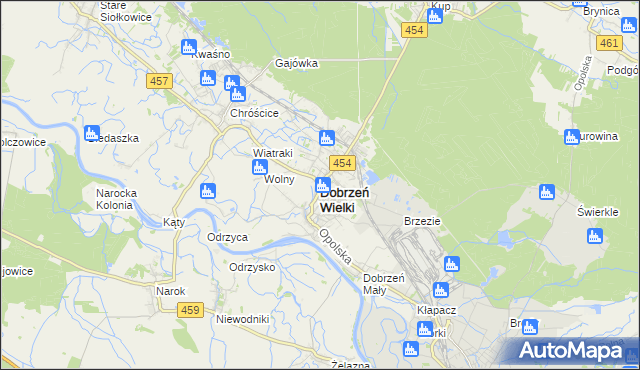 mapa Dobrzeń Wielki, Dobrzeń Wielki na mapie Targeo