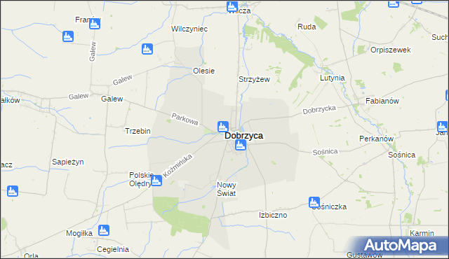 mapa Dobrzyca powiat pleszewski, Dobrzyca powiat pleszewski na mapie Targeo