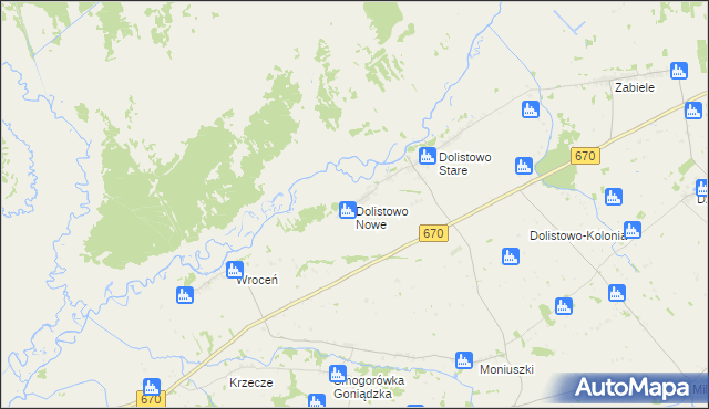 mapa Dolistowo Nowe, Dolistowo Nowe na mapie Targeo
