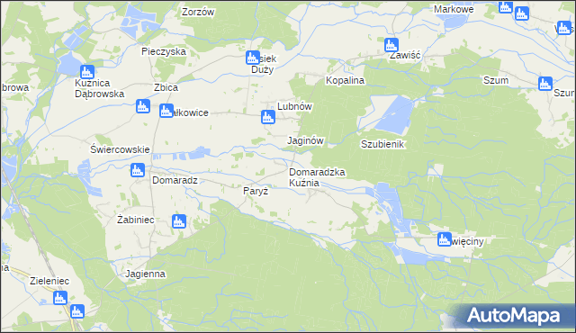mapa Domaradzka Kuźnia, Domaradzka Kuźnia na mapie Targeo